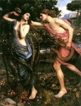  Water Lienzo - Apolo y dafne FR Mujer griega John William Waterhouse